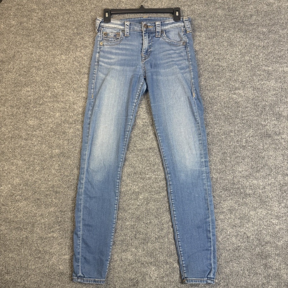 True Religion Jennie Jeans Women 27 Curvy Skinny Light Wash Stretch 5-Pocket